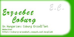 erzsebet coburg business card